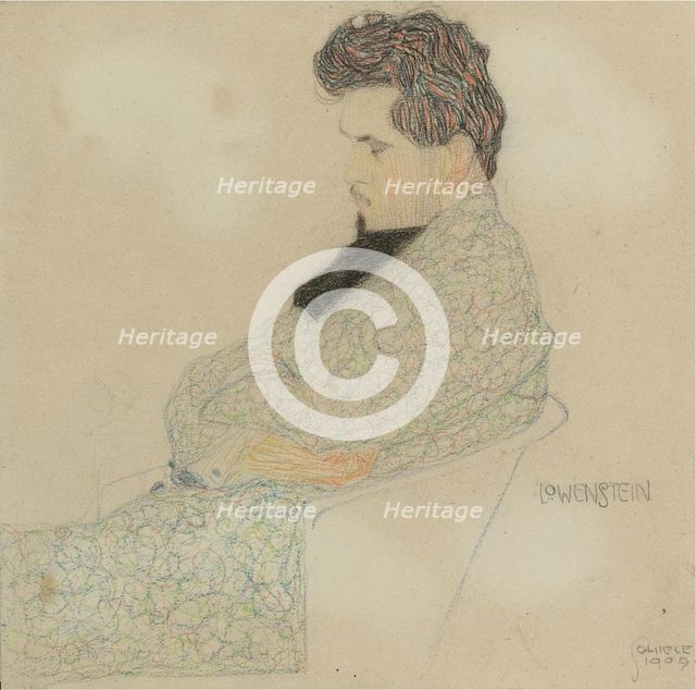 Portrait of the composer Arthur Löwenstein, 1909. Artist: Schiele, Egon (1890-1918)