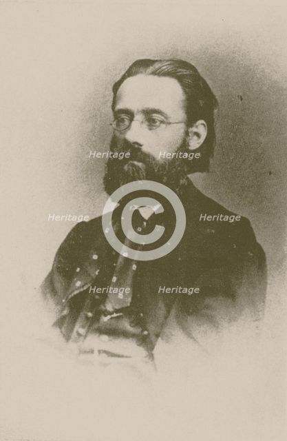 Portrait of the composer Bedrich Smetana, 1866. Creator: Anonymous.
