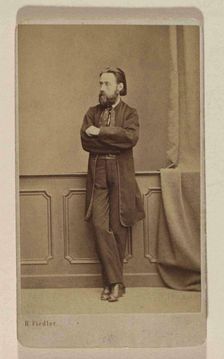 Portrait of the composer Bedrich Smetana, ca 1866. Creator: Photo studio H. Fiedler, Prague