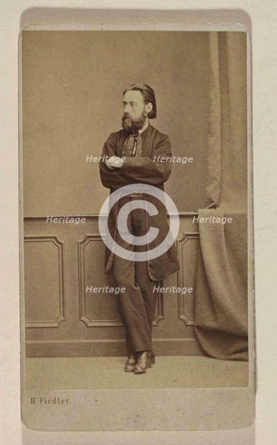 Portrait of the composer Bedrich Smetana, ca 1866. Creator: Photo studio H. Fiedler, Prague  .