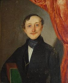 Portrait of the composer Béla Kéler (1820-1882), c. 1840. Creator: Anonymous