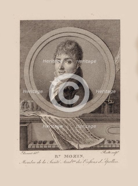Portrait of the Composer Benoît Mozin (1769-1857) , 1800. Creator: Ruotte, Louis Charles (1754-c. 1806).