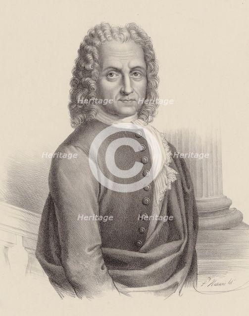 Portrait of the composer Benedetto Marcello (1686-1739). Creator: Roscioni, Vincenzo (active second Half of 19th cen.).