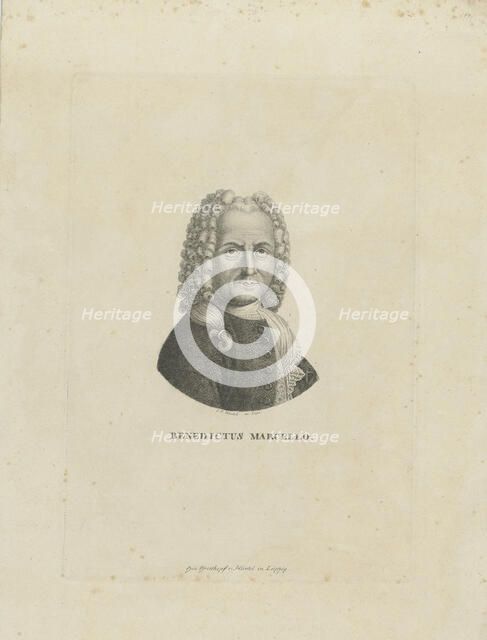 Portrait of the composer Benedetto Marcello (1686-1739) , c. 1795. Creator: Riedel, Carl Traugott (1769-c. 1832).