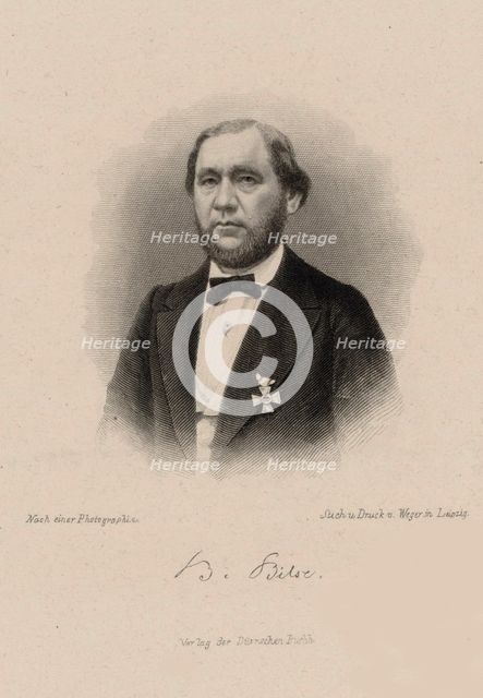 Portrait of the composer Benjamin Bilse (1816-1902), 1870.