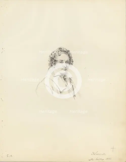 Portrait of the composer Bernhard Henrik Crusell (1775-1838), 1833. Creator: Röhl, Maria (1801-1875).