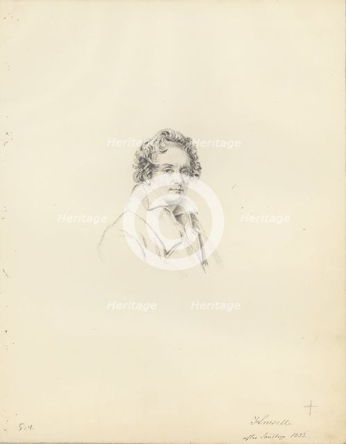 Portrait of the composer Bernhard Henrik Crusell (1775-1838), 1833. Creator: Röhl, Maria (1801-1875).