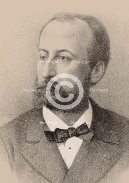 Portrait of the composer Camille Saint-Saëns (1835-1921), 1879. Creator: Jahyer, Octave Édouard Jean (1826-?).