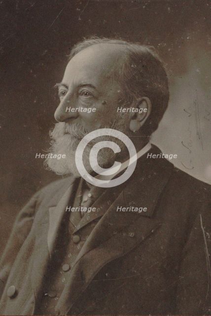 Portrait of the composer Camille Saint-Saëns (1835-1921), 1910. Creator: Photo studio Nadar.