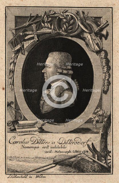 Portrait of the composer Carl Ditters von Dittersdorf (1739-1799), 1786. Creator: Loeschenkohl, Johann Hieronymus (1753-1807).