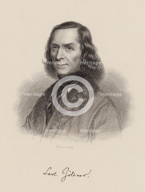 Portrait of the Composer Carl Friedrich Zöllner (1800-1860) , c. 1850. Creator: Weger, August (1823-1892).