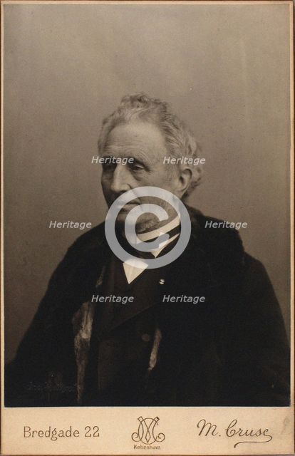 Portrait of the composer Carl Helsted (1818-1904). Creator: Photo studio M. Cruse.