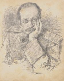 Portrait of the composer César Antonovich Cui (1835-1918), 1900. Creator: Repin, Ilya Yefimovich (1844-1930)