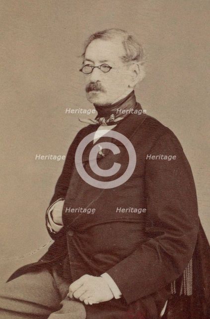 Portrait of the Composer Charles-François Plantade (1787-1870), 1860s. Creator: Photo studio Nadar.