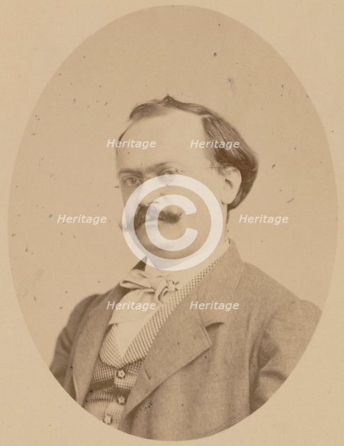 Portrait of the Composer Charles Lecocq (1832-1918), 1866. Creator: Photo studio A. Legras.