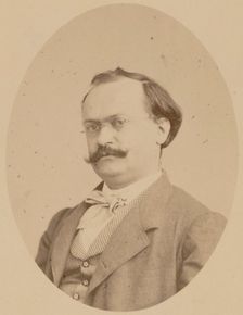 Portrait of the Composer Charles Lecocq (1832-1918), 1866. Creator: Photo studio A. Legras