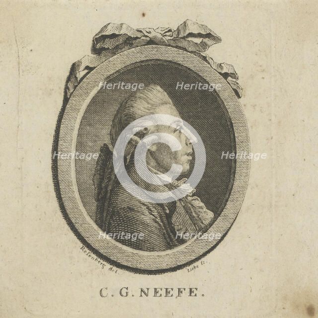 Portrait of the composer Christian Gottlob Neefe (1748-1798) , c. 1780. Creator: Liebe, Gottlob August (1746-1819).