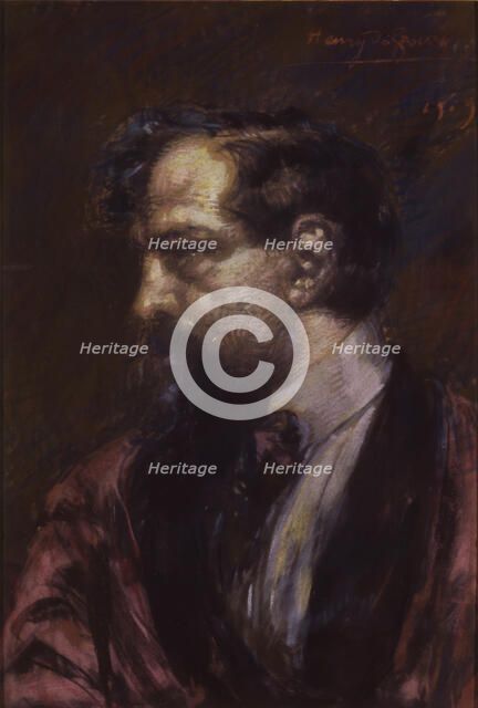 Portrait of the composer Claude Debussy (1862-1918), 1909. Creator: Groux, Henry de (1856-1930).