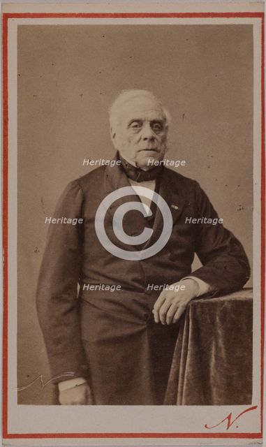 Portrait of the composer Daniel-François-Esprit Auber (1782-1871), c. 1870. Creator: Photo studio Nadar.
