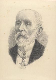 Portrait of the composer Davorin Jenko (1835-1914). Creator: Santel, Sasa (1883-1945)