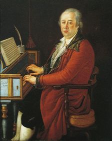 Portrait of the composer Domenico Cimarosa (1749-1801), 1785. Creator: Candido, Francesco Saverio (1768-1807)