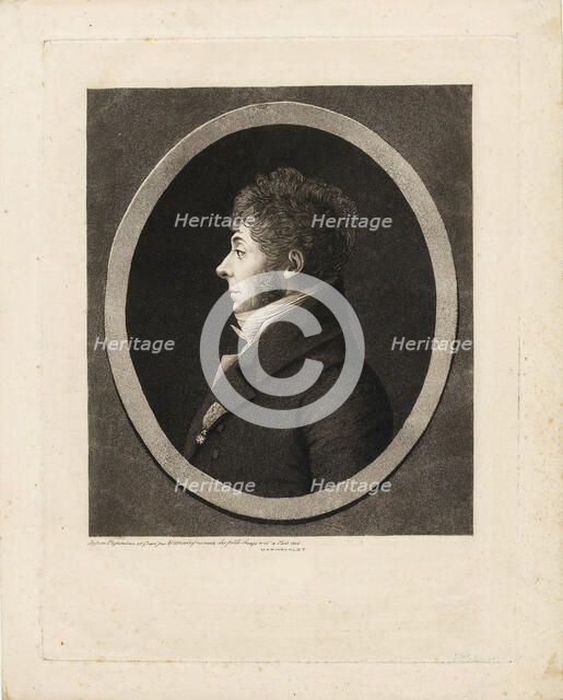 Portrait of the composer Étienne Nicolas Méhul (1763-1817). Creator: Quenedey, Edmé (1756-1830).