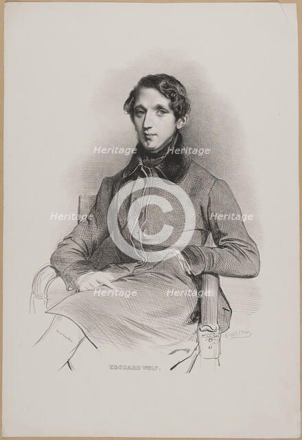 Portrait of the composer Edouard Wolff (1816-1880), 1836. Creator: Devéria, Achille (1800-1857).