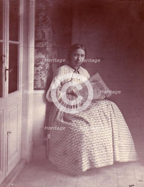 Portrait of the composer Elfrida Andrée at the age of 22, 1863. Creator: Salomon August Andree.