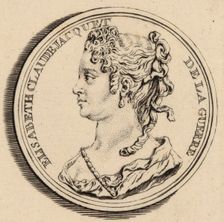 Portrait of the Composer Elisabeth Claude Jacquet de La Guerre (1665-1729). Creator: Crépy, Louis (ca 1680-ca 1750)