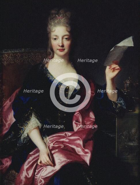 Portrait of the Composer Elisabeth Claude Jacquet de La Guerre (1665-1729). Creator: Troy, François, de (1645-1730).