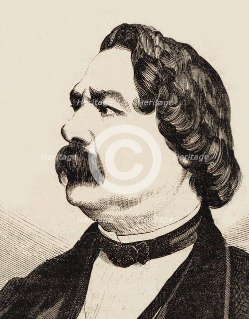 Portrait of the Composer Enrico Petrella (1813-1877) , ca 1855. Creator: Gonin, Francesco (1808-1889).