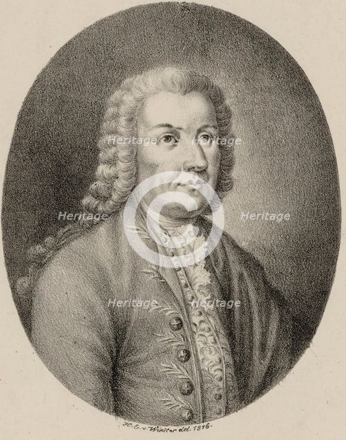 Portrait of the composer Ercole Bernabei (1622-1687), 1816.