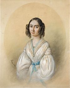 Portrait of the composer Fanny Hensel née Mendelssohn (1805-1847), 1841