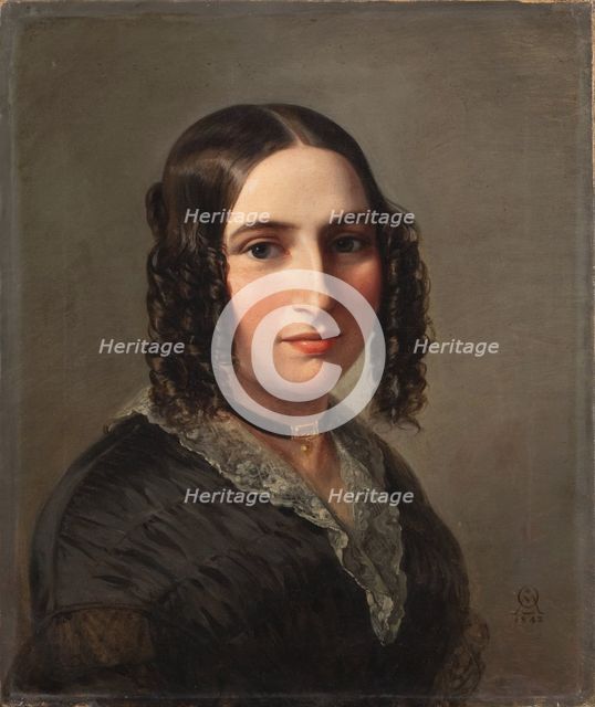 Portrait of the composer Fanny Hensel née Mendelssohn (1805-1847), 1842.
