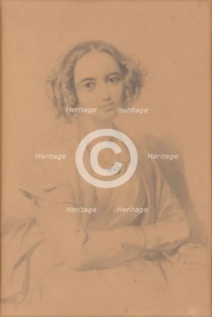 Portrait of the composer Fanny Hensel née Mendelssohn (1805-1847), 1847. Creator: Hensel, Wilhelm (1794-1861).
