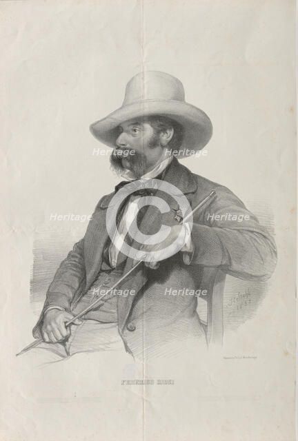 Portrait of the composer Federico Ricci (1809-1877) , 1853. Creator: Stohl, Heinrich (1826-1889).