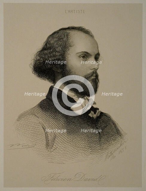 Portrait of the composer Félicien-César David (1810-1876).