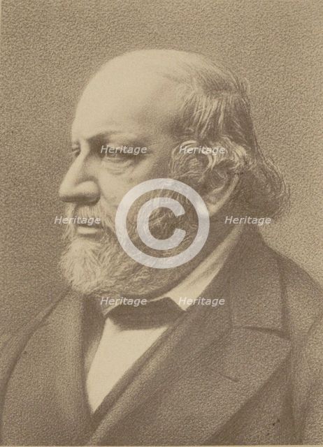 Portrait of the composer Ferdinand von Hiller (1811-1885) , 1880.