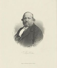 Portrait of the composer Ferdinand von Hiller (1811-1885) , c. 1870. Creator: Breitkopf & Härtel