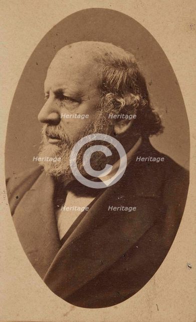 Portrait of the composer Ferdinand von Hiller (1811-1885) , c. 1880. Creator: Luckhardt, Fritz (1843-1894).