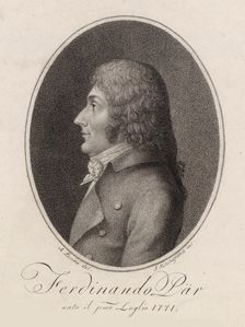 Portrait of the Composer Ferdinando Paer (1771-1839), 1810. Creator: Rosaspina, Francesco (1762-1841)