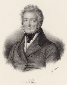 Portrait of the Composer Ferdinando Paer (1771-1839), 1830. Creator: Delpech, François Séraphin (1778-1825)