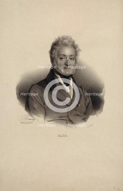 Portrait of the Composer Ferdinando Paer (1771-1839). Creator: Maurin, Nicolas-Eustache (1799-1850).