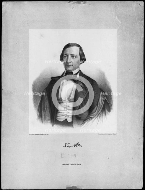 Portrait of the composer Franz Abt (1819-1885).