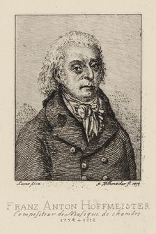 Portrait of the composer Franz Anton Hoffmeister (1754-1812). Creator: Hillemacher, Frédéric Désiré (1811-1886)