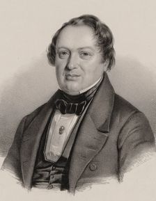 Portrait of the composer Franz Glaeser (1798-1861), 1860