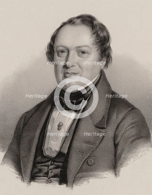 Portrait of the composer Franz Glaeser (1798-1861), 1860.
