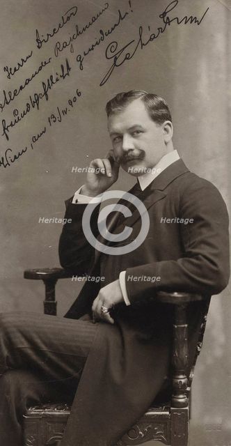 Portrait of the Composer Franz Lehár (1870-1948)  , 1906. Creator: Gutmann, Ludwig (1869-1943).