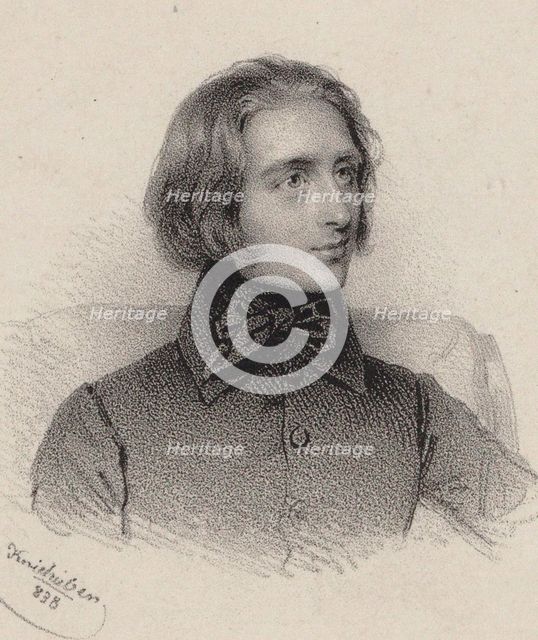 Portrait of the Composer Franz Liszt (1811-1886), 1838. Creator: Kriehuber, Josef (1800-1876).