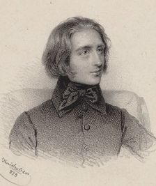 Portrait of the Composer Franz Liszt (1811-1886), 1838. Creator: Kriehuber, Josef (1800-1876)
